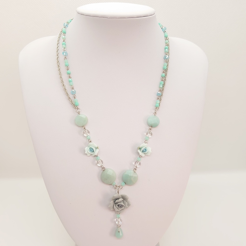 アマゾナイト・ローズネックレス