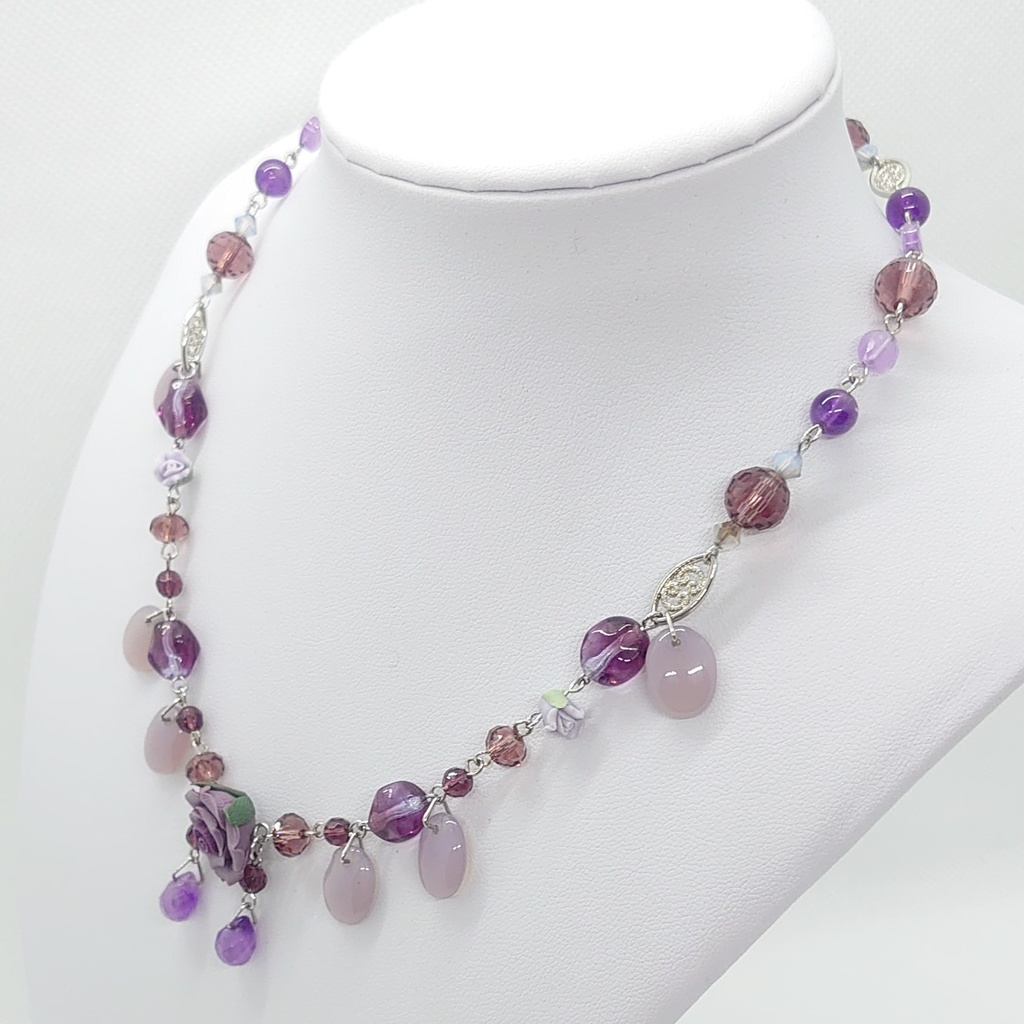 アメシスト・薔薇チョーカー