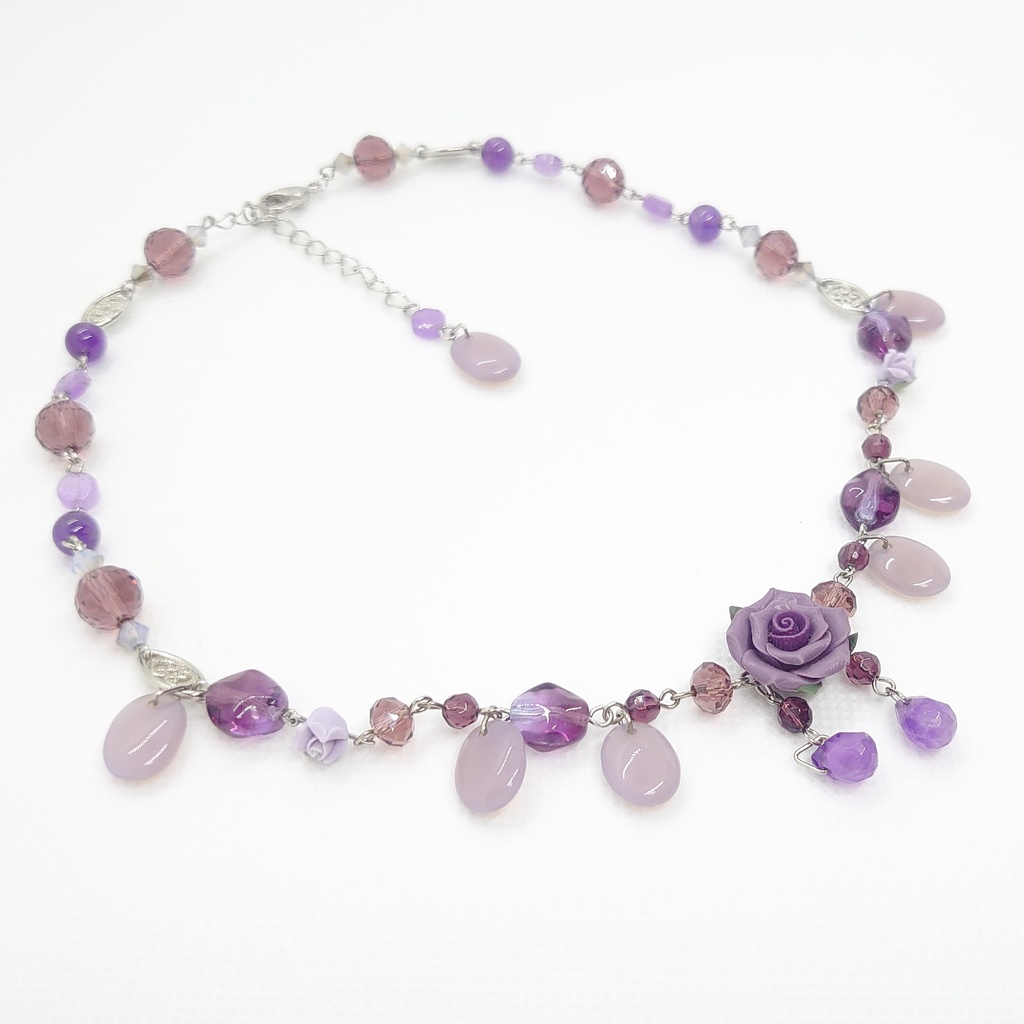 アメシスト・薔薇チョーカー