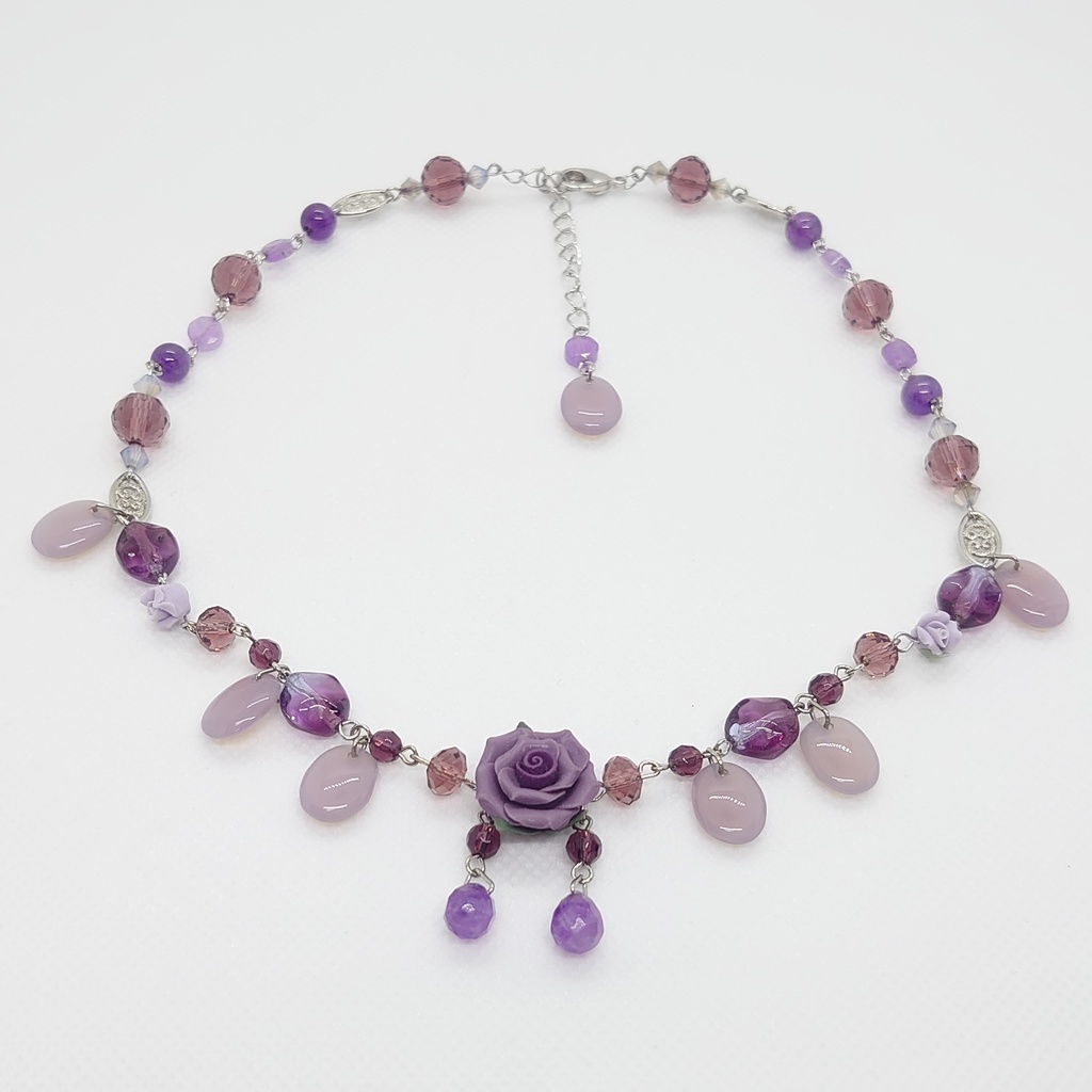 アメシスト・薔薇チョーカー