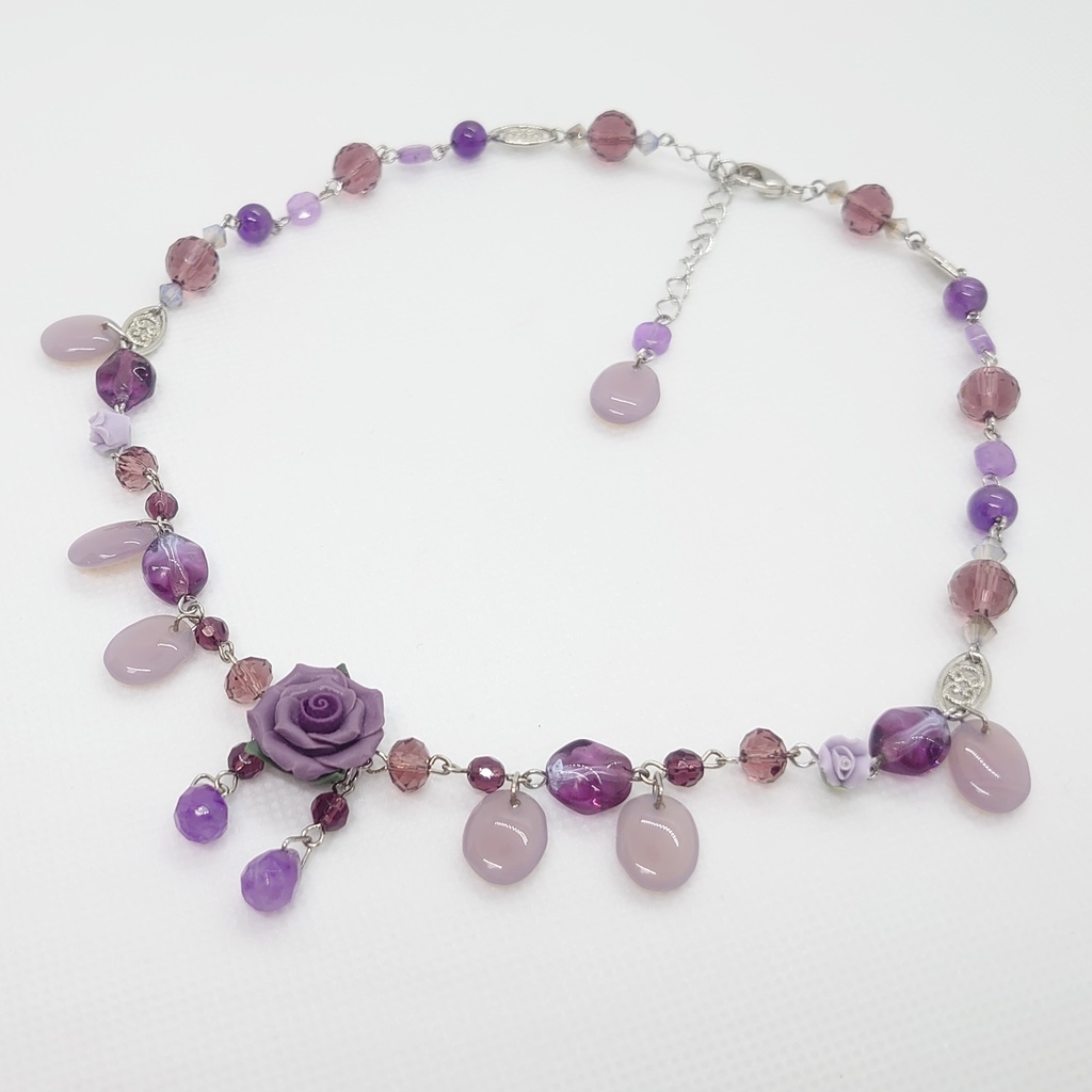 アメシスト・薔薇チョーカー
