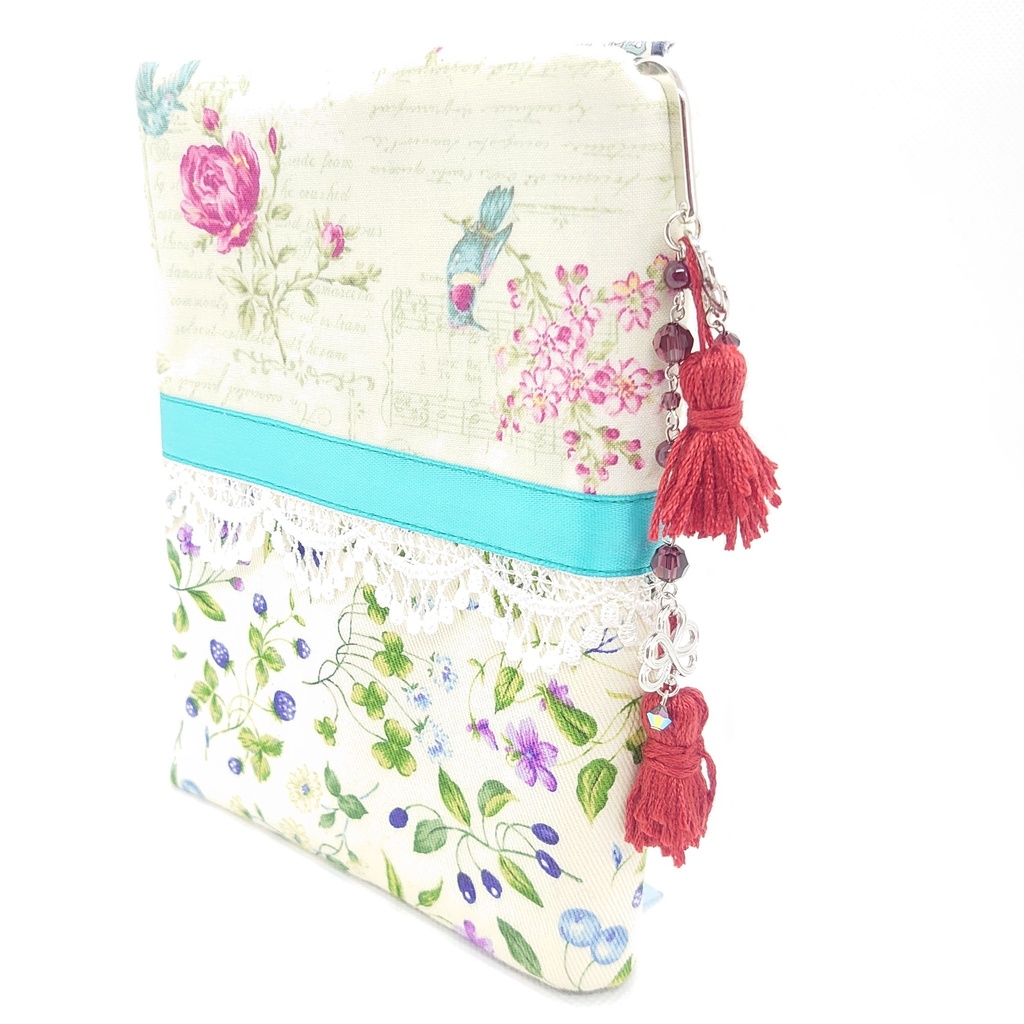 水引モチーフ・ガーネット・レッドタッセルブックマーカー