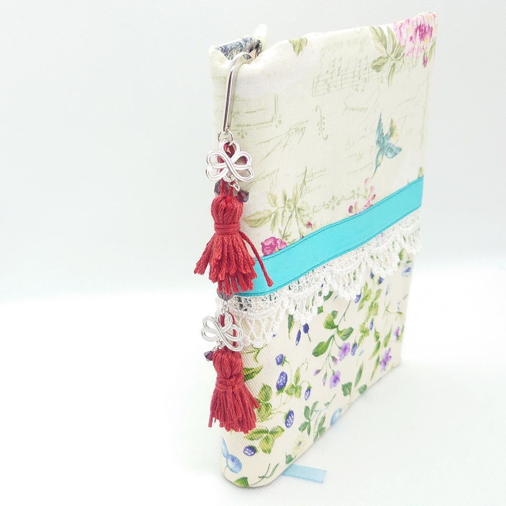 水引モチーフ・ガーネット・レッドタッセルブックマーカー