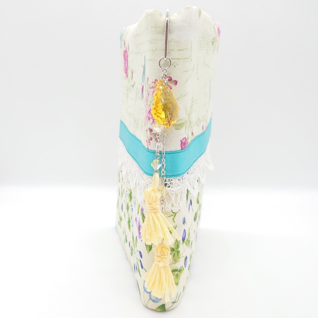 ルチルクォーツ・レモンイエロータッセルブックマーカー