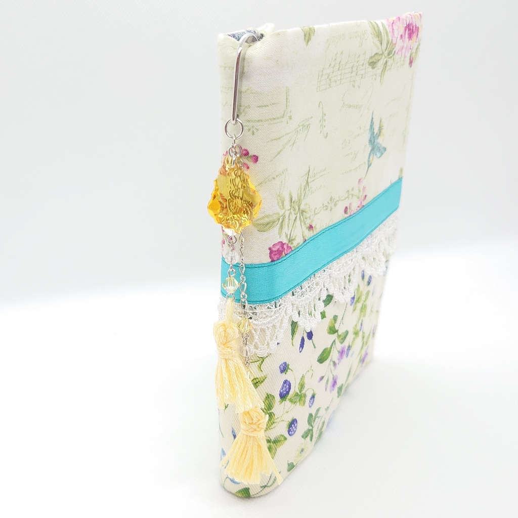 ルチルクォーツ・レモンイエロータッセルブックマーカー