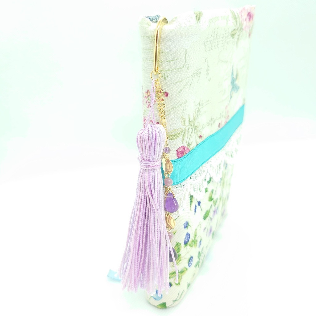 アメシスト・ラヴェンダーパープルタッセルブックマーカー