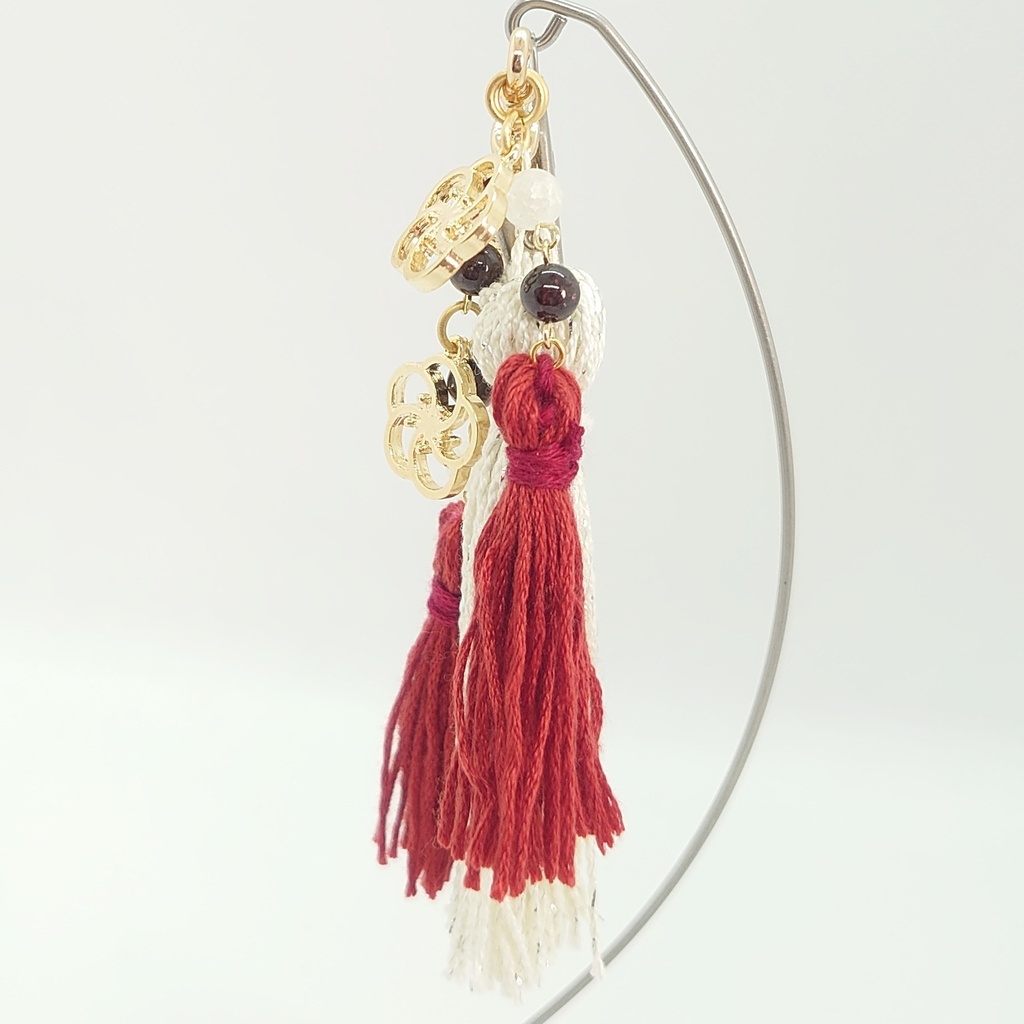 紅梅白梅タッセル刀簪