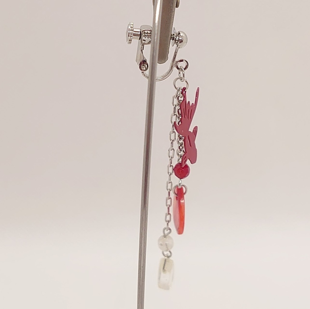 珊瑚・シェル・金魚イヤリング