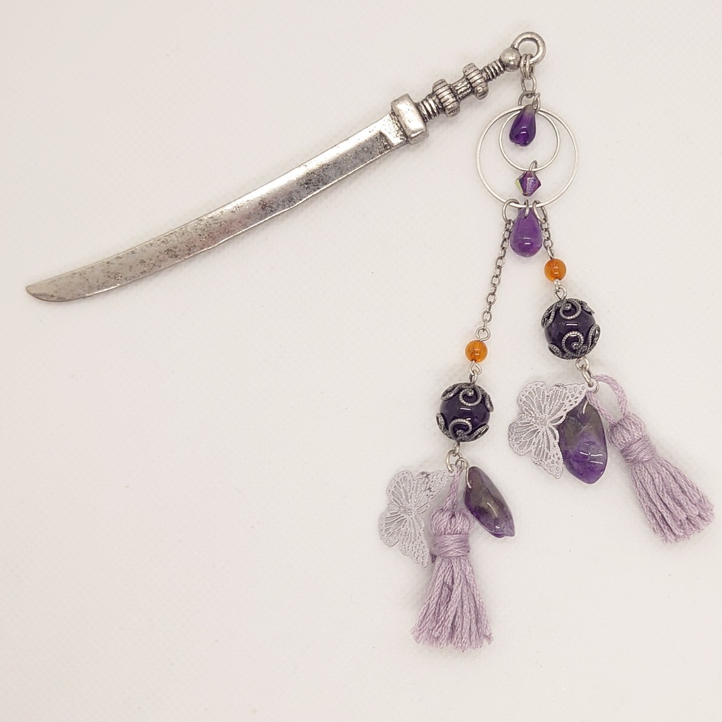 アメシスト・タッセル刀簪