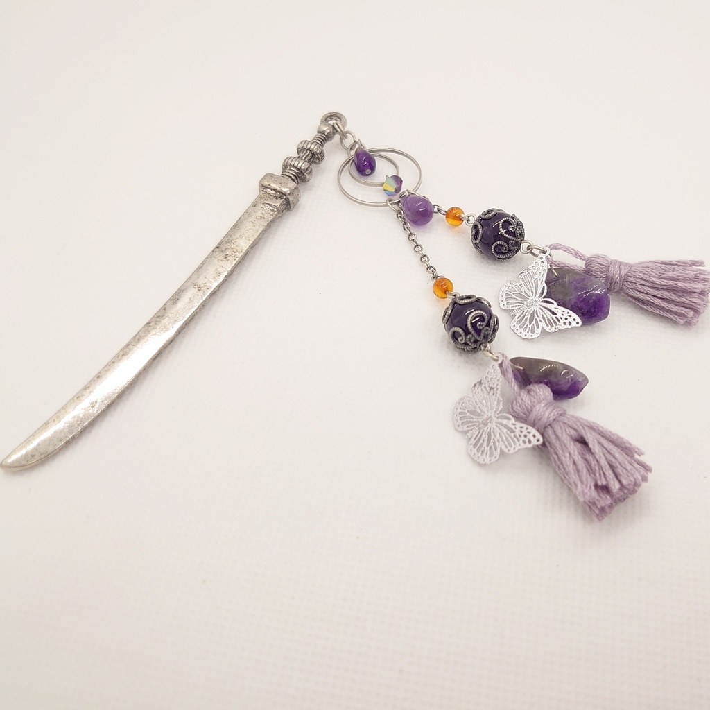 アメシスト・タッセル刀簪