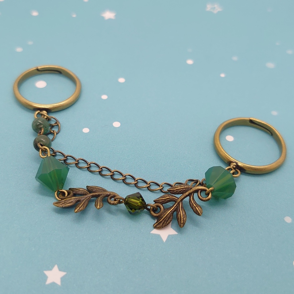 エメラルドダブルリング