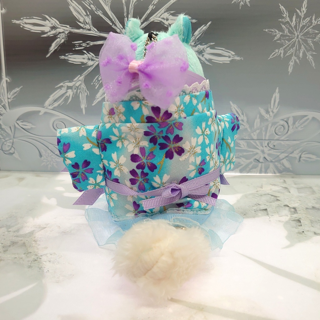 ツキコット用・ヘッドドレス付着物衣装 水色パステル