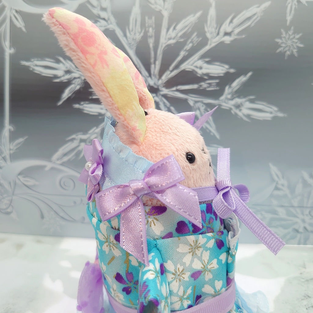 ツキコット用・ヘッドドレス付着物衣装 水色パステル