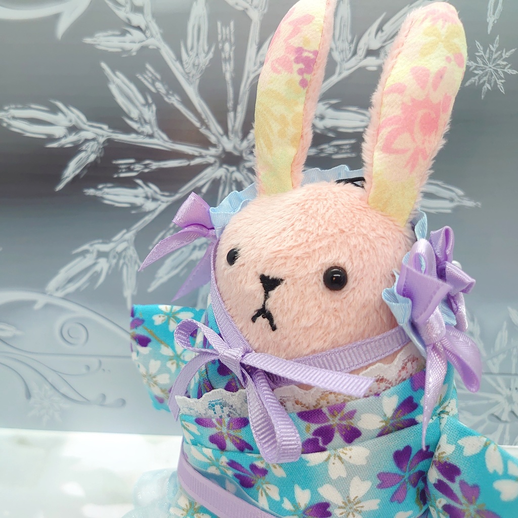 ツキコット用・ヘッドドレス付着物衣装 水色パステル