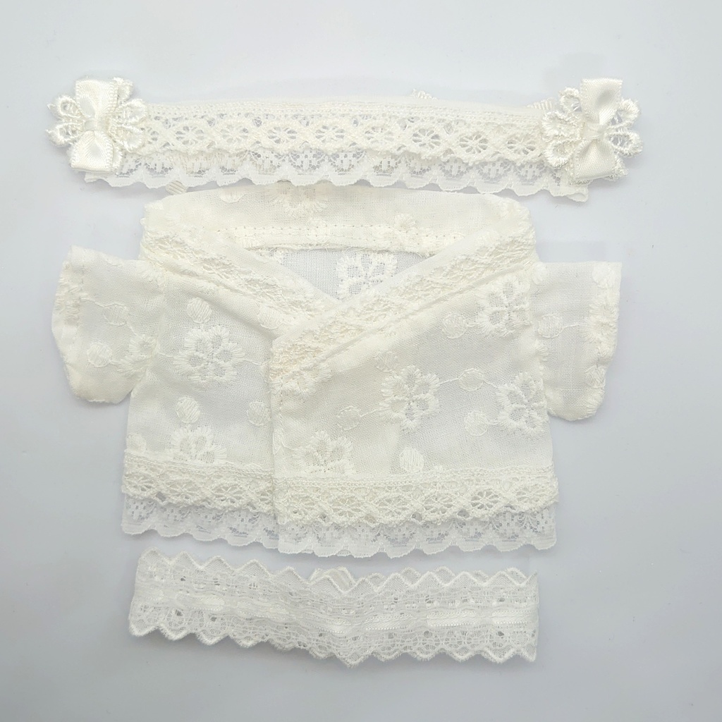 ツキコット用・ヘッドドレス付着物衣装 ホワイトレース