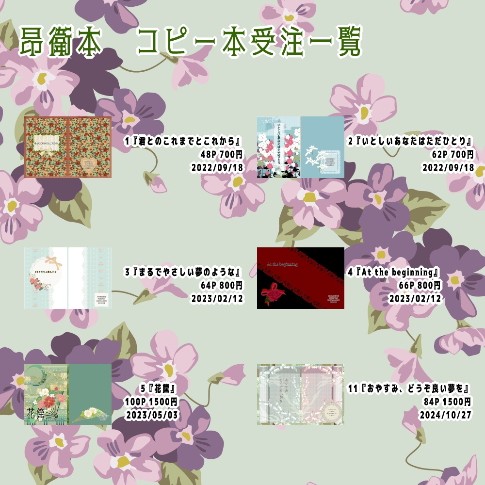 2026/05/12お申し込み②(コピー本受注頒布分)