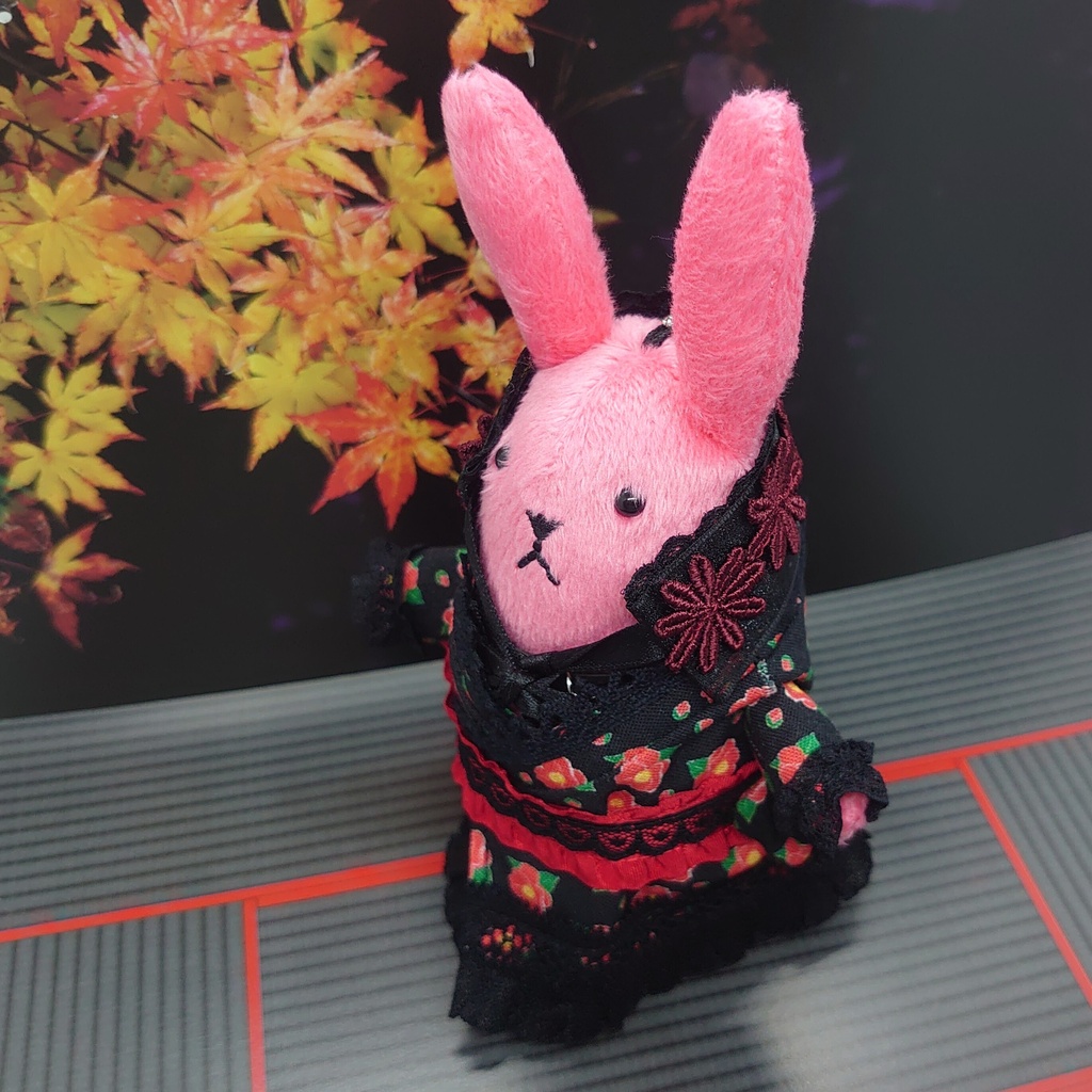 ツキコット用・ヘッドドレス付着物衣装 椿柄