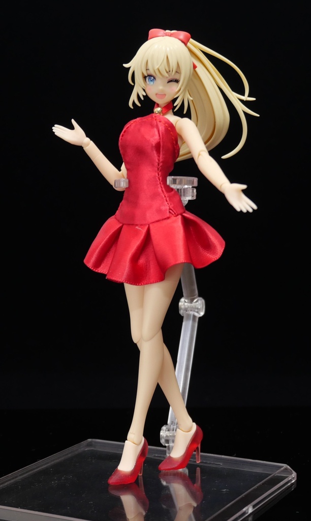 ショートドレス 赤