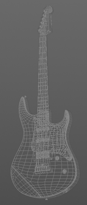 ギター【無料3Dモデル】(FBX)(Unity Package)
