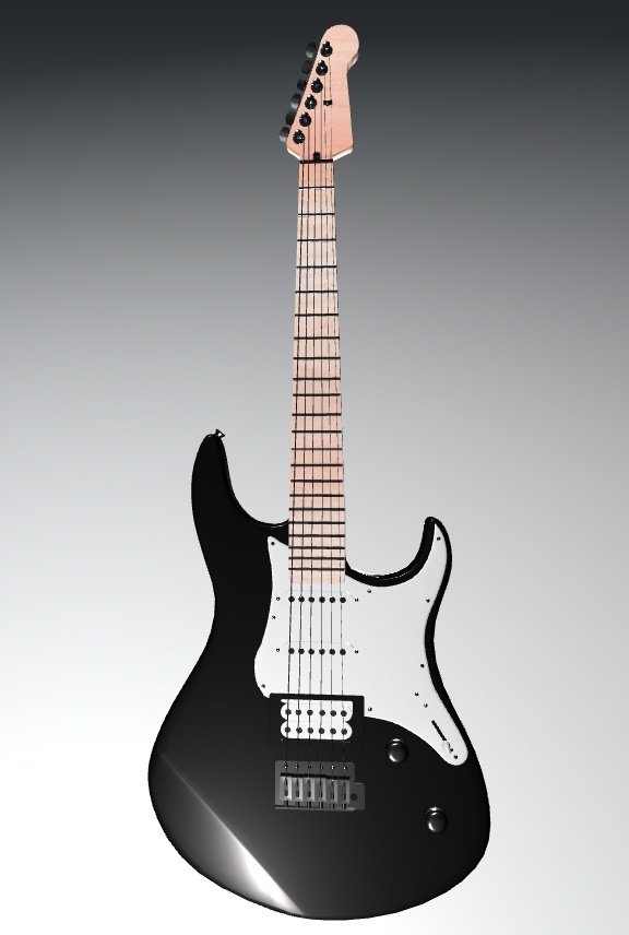 ギター【無料3Dモデル】(FBX)(Unity Package)