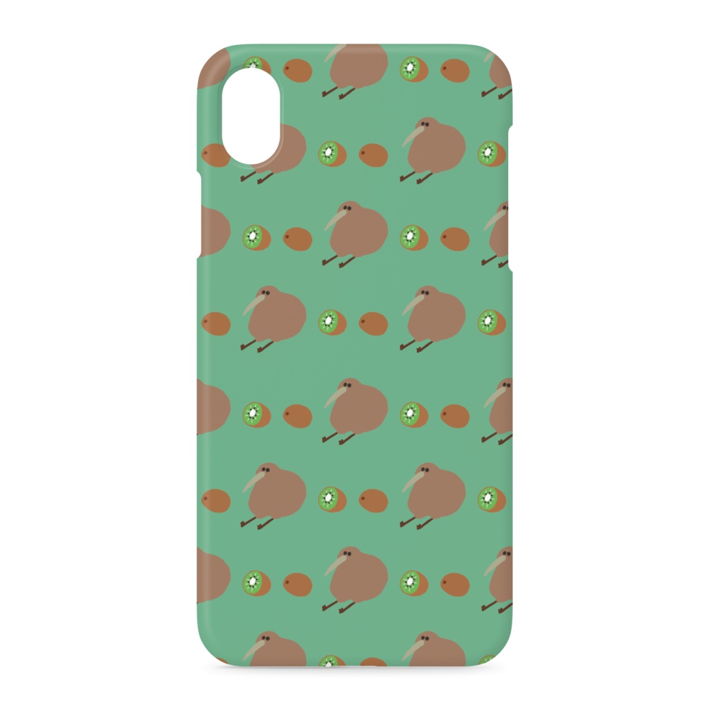 キーウィのiPhone XR用ケース(緑)