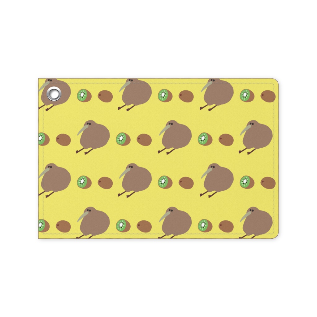キーウィのパスケース(黄色)