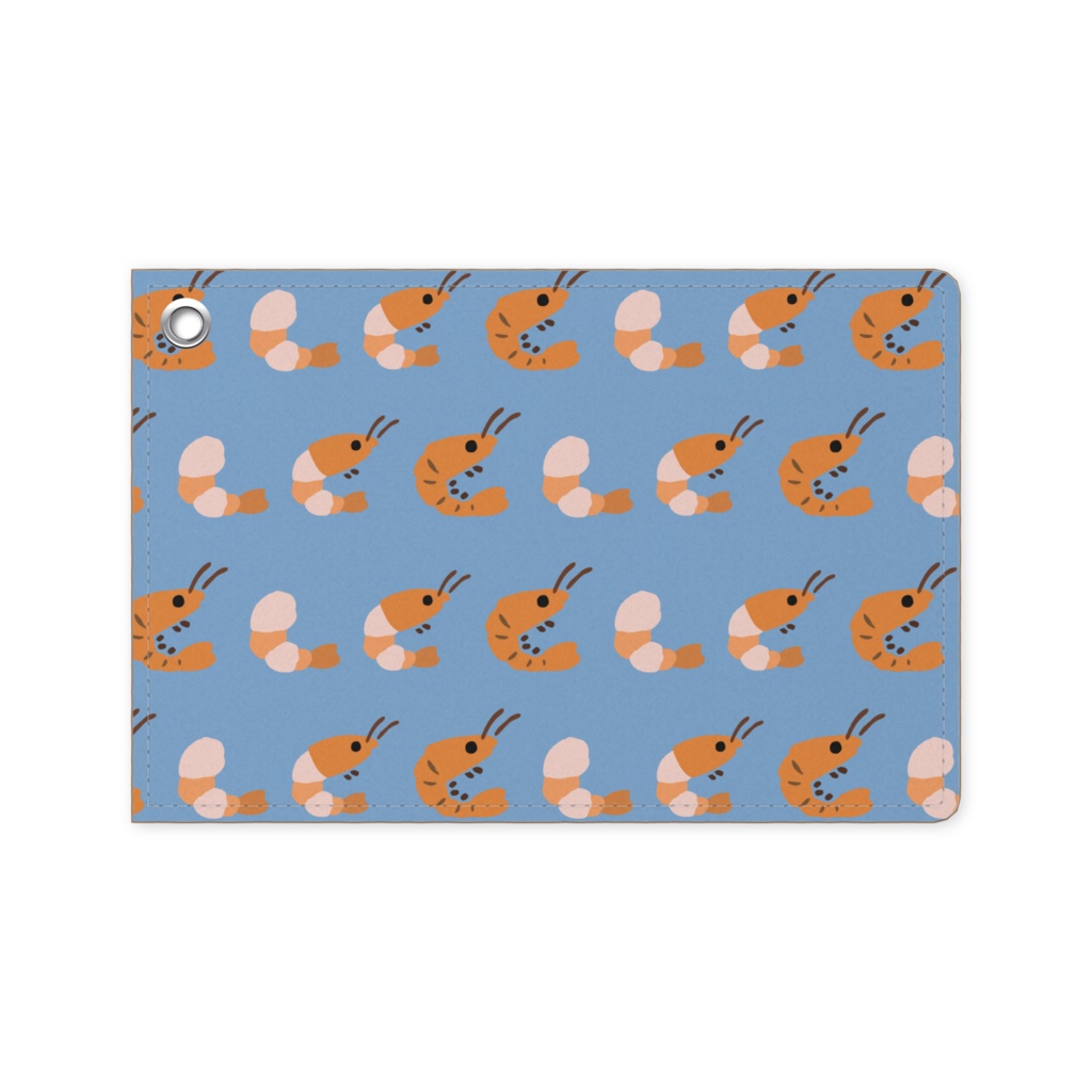 エビのパスケース(青)