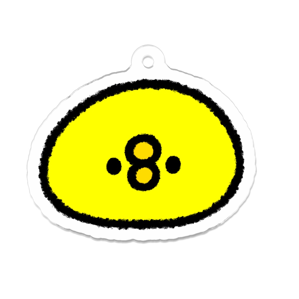 ぴよたそフェイスキーホルダー