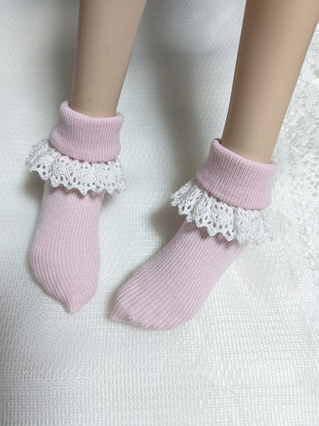8色 レース付三つ折りソックス