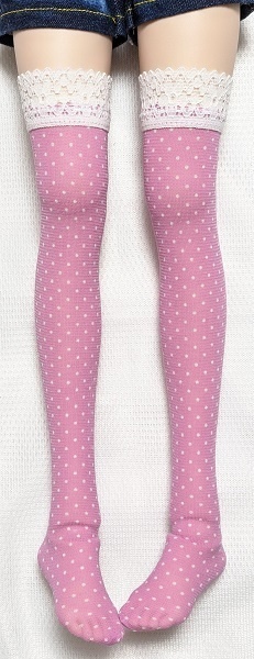 【2size】ピンドット*ピンク*ストッキング