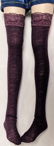 【2size】ウール*こげ茶*オーバーニー