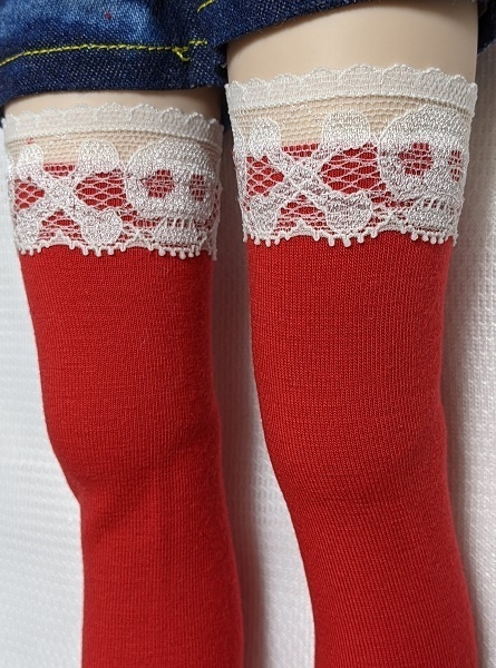 5色 スカルレース*オーバーニーソックス