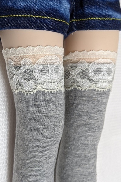 5色 スカルレース*オーバーニーソックス