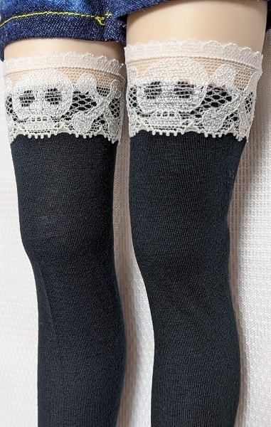 5色 スカルレース*オーバーニーソックス