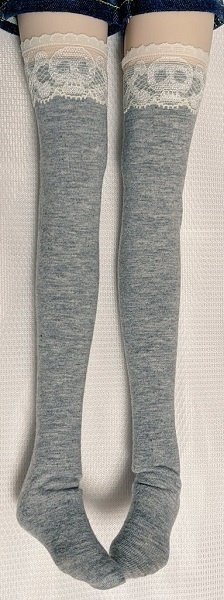 5色 スカルレース*オーバーニーソックス