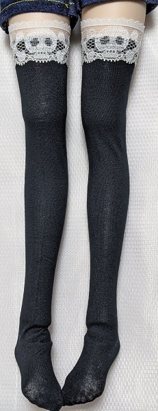 5色 スカルレース*オーバーニーソックス