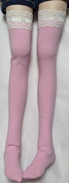 4色 OFレース*ニーソックス