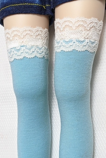 4色 OFレース*ニーソックス