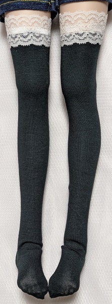 4色 OFレース*ニーソックス