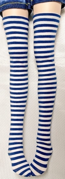 【5色】4㎜*ボーダー*オーバーニーソックス