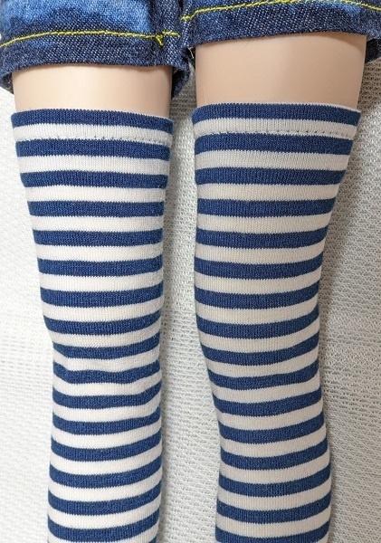 【5色】4㎜*ボーダー*オーバーニーソックス