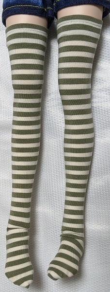 【5色】4㎜*ボーダー*オーバーニーソックス
