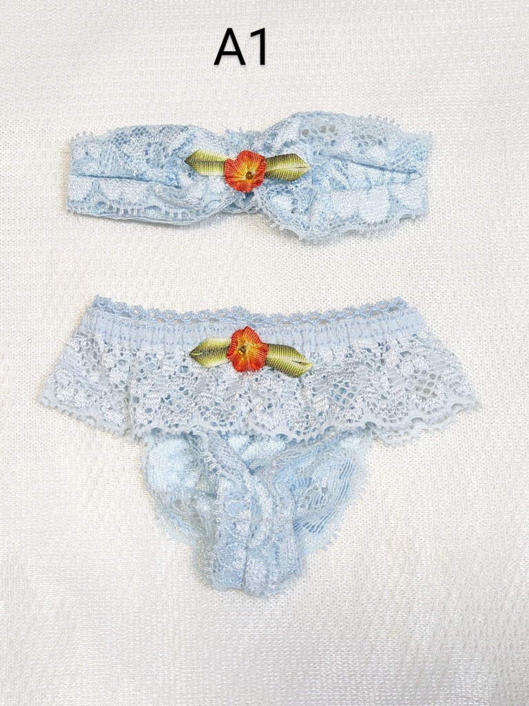 DD共通*チューブトップSET*水色ベース