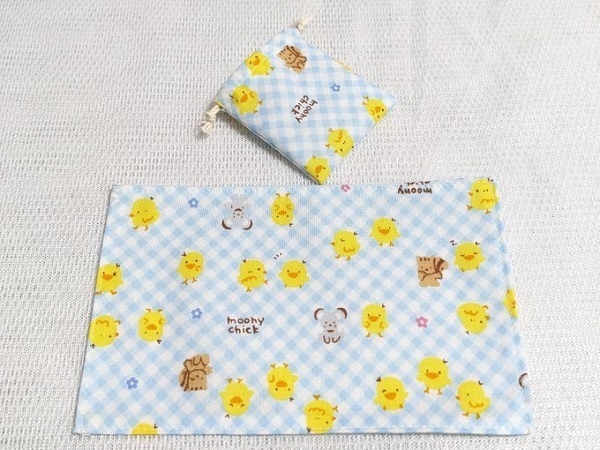 *1/4size*給食袋*ランチョンマット入*