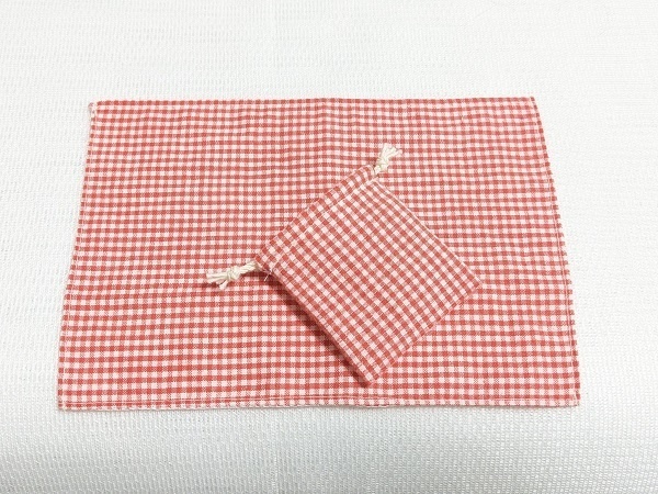 *1/4size*給食袋*ランチョンマット入*