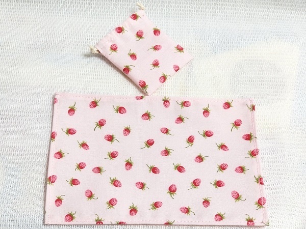 *1/4size*給食袋*ランチョンマット入*