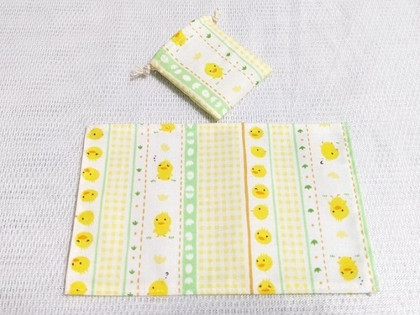 *1/4size*給食袋*ランチョンマット入*