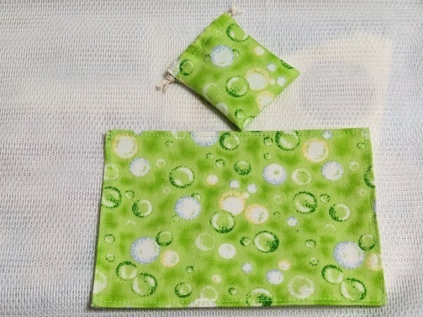 *1/4size*給食袋*ランチョンマット入*