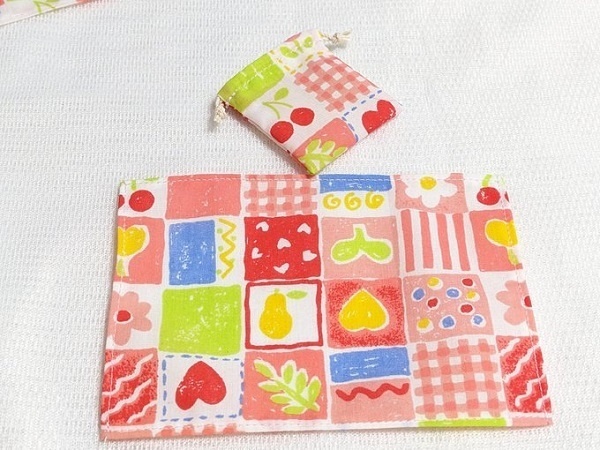 *1/4size*給食袋*ランチョンマット入*