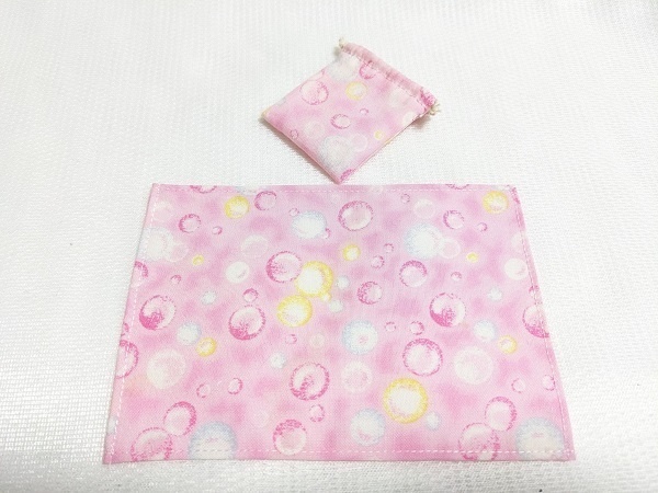 *1/4size*給食袋*ランチョンマット入*
